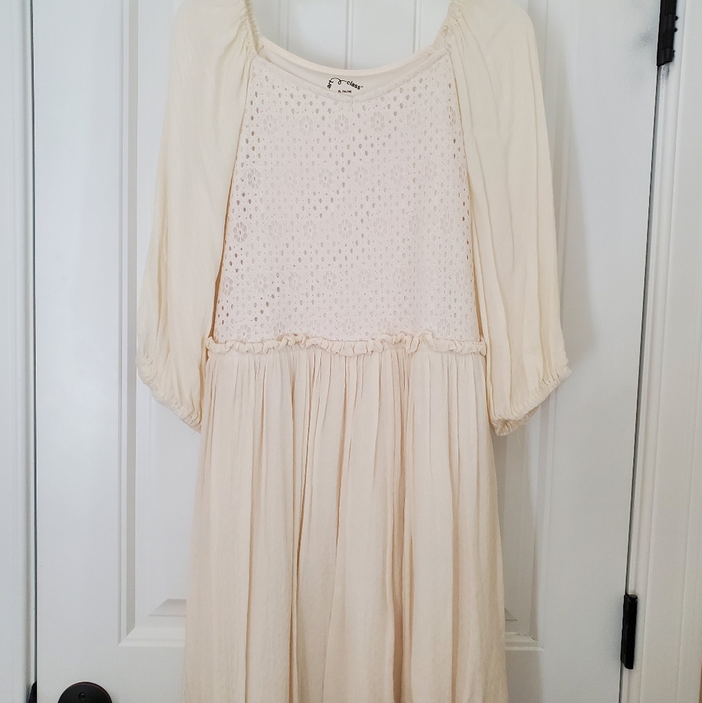 Art Class Lacey Off White Dress